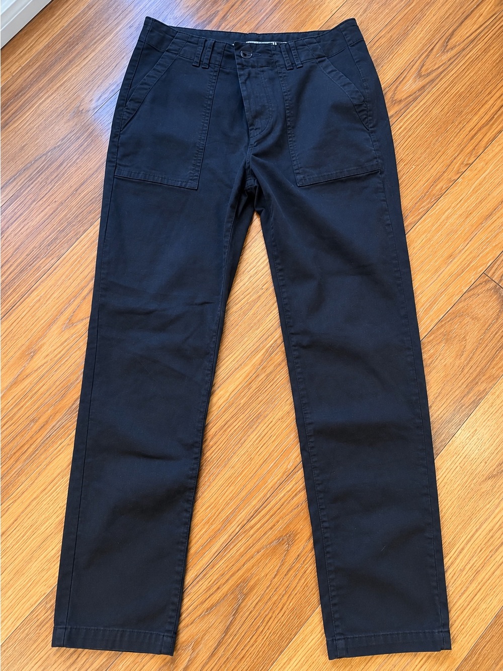 Pilcro Anthropologie Black Utility Straight Leg Pants Size 26